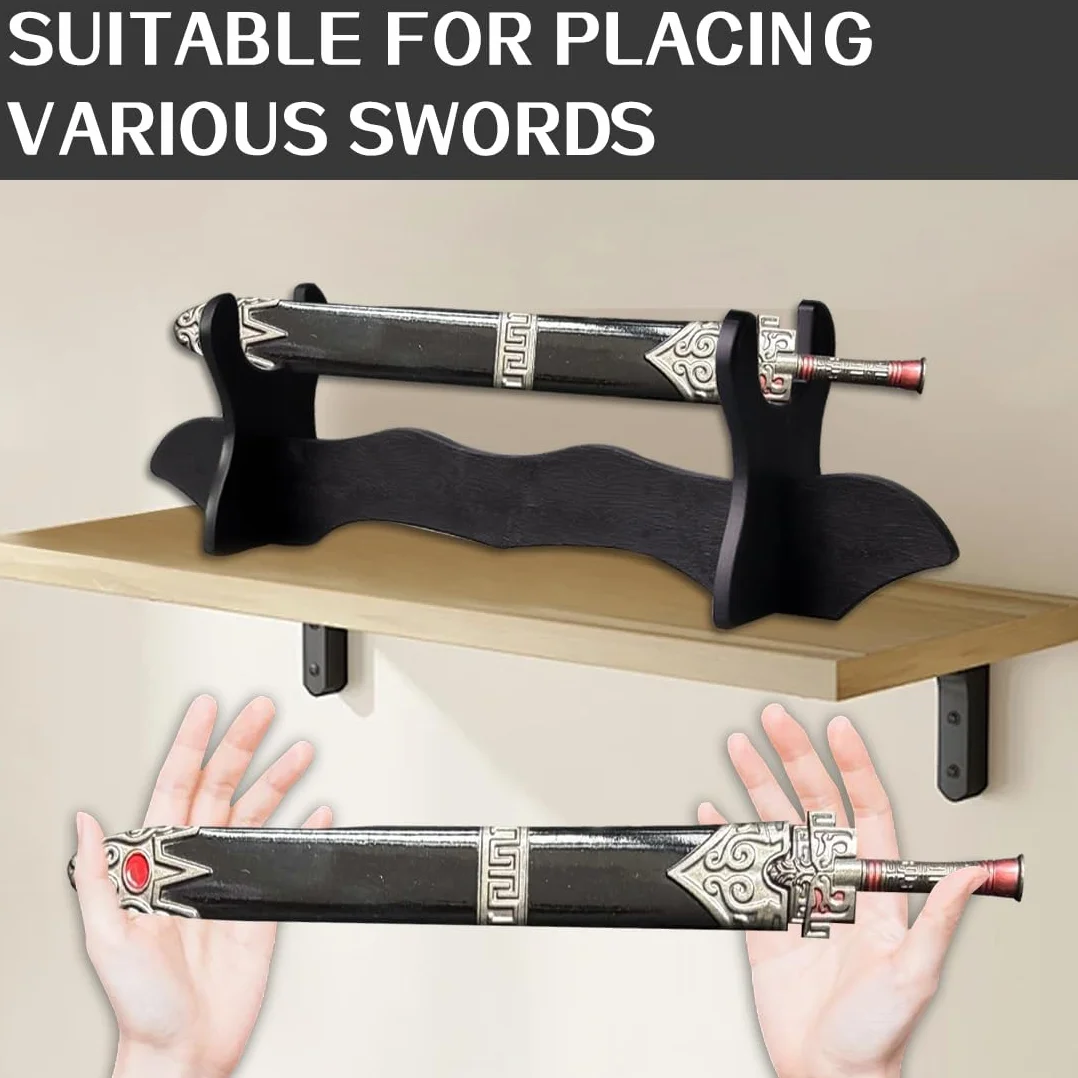 Soporte de Espada Decorativo para Katana Samurái Exhibición, Soporte para Una Espada o Cuchillos
