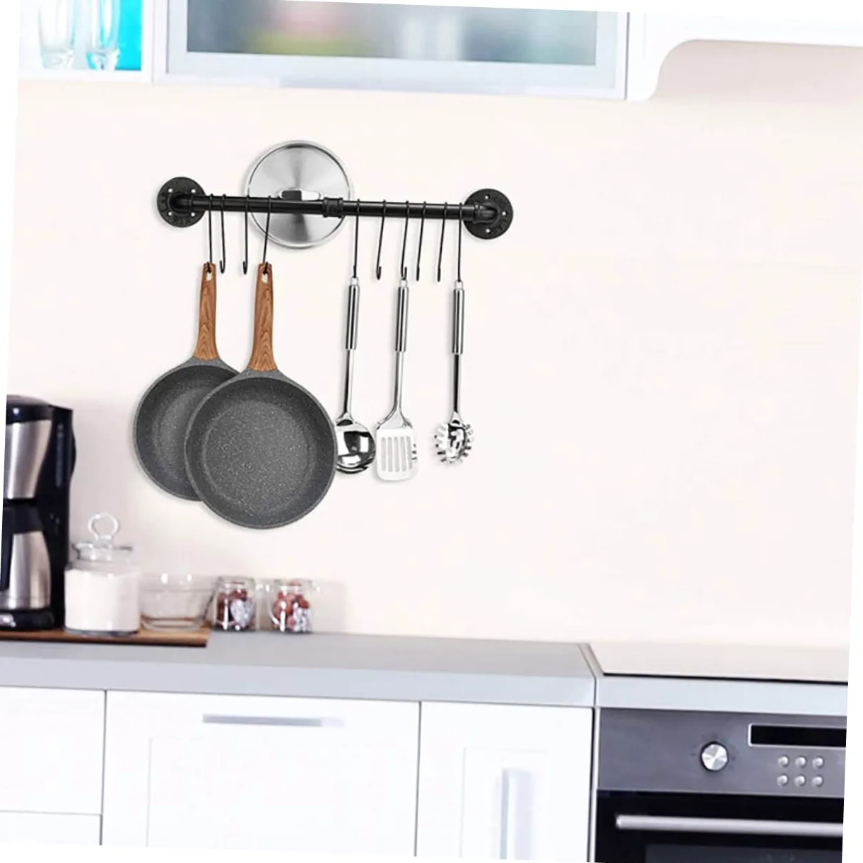 Rejilla Para Tapas De Ollas De Pared Estante Para Ollas De Hierro Organizador De Colgante Para Cocina