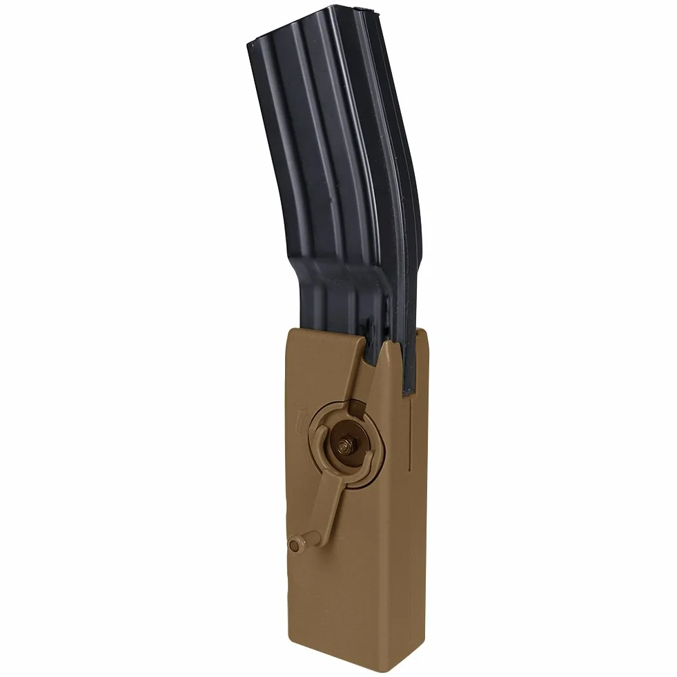 Cargador Rápido de Airsoft Speed Loader M4 Manivela Hunting Magazine Quick Loader - 6MM 1000 Rondas - Tan - Plástico