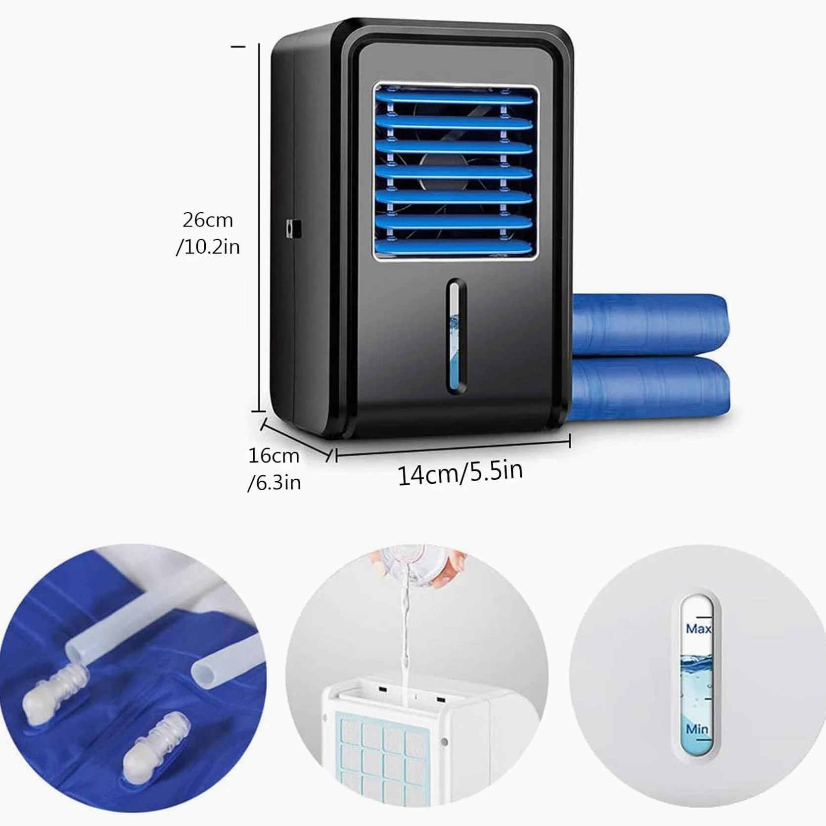 Almohadilla de colchón de enfriamiento eléctrico para los calientes, topper refrigerado por agua con tanque 2.5L, 8W de baja potencia, control de temperatura ajustable para la noche de descanso Sp, ca