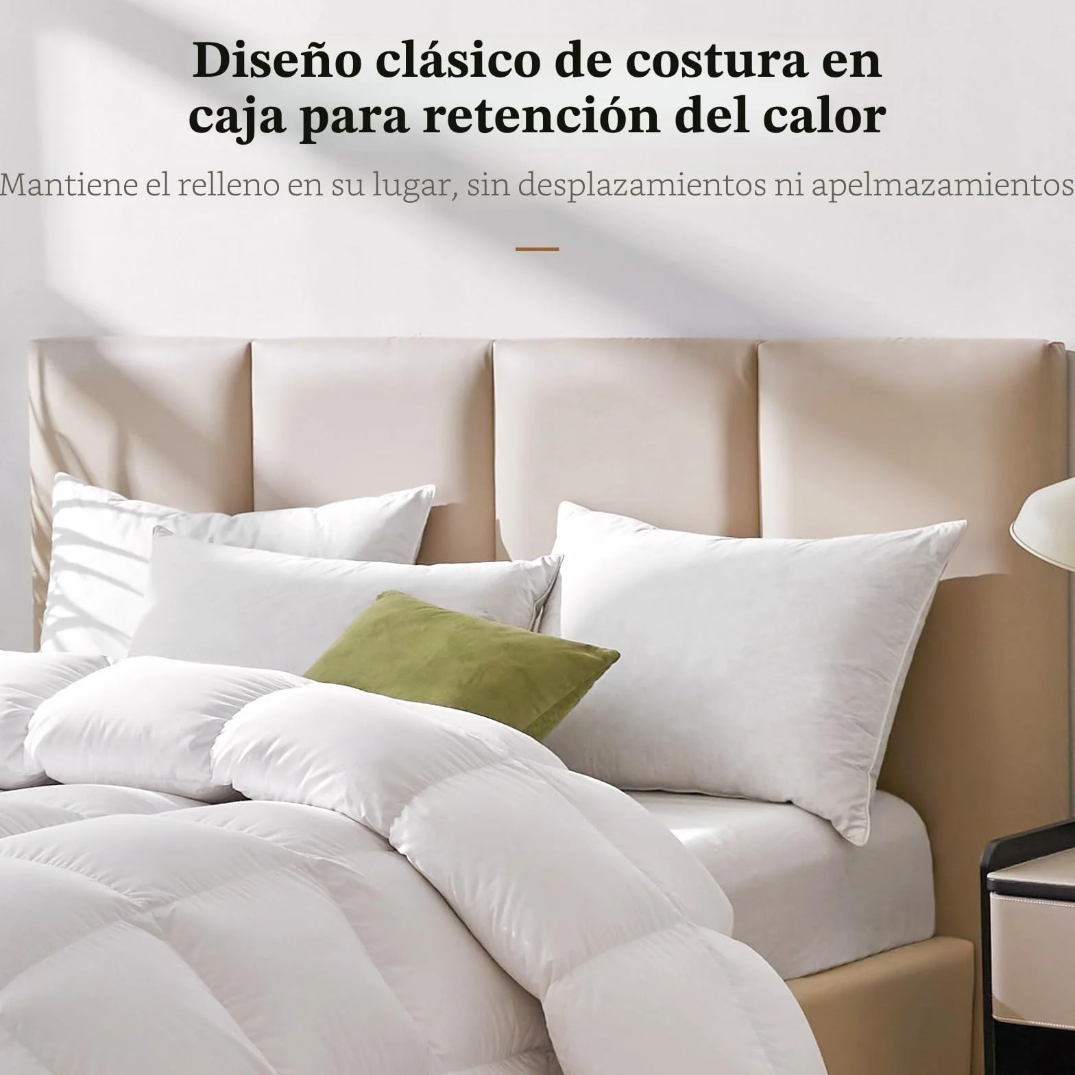 Homyrium Edredon Cama 180 de Plumón Edredón Relleno Nordico Cama 180 de Plumas 260x240cm para Todas Las Estaciones Peso del Relleno: 2500g Lavable, Transpirable, Certificado Oeko-Tex y RDS