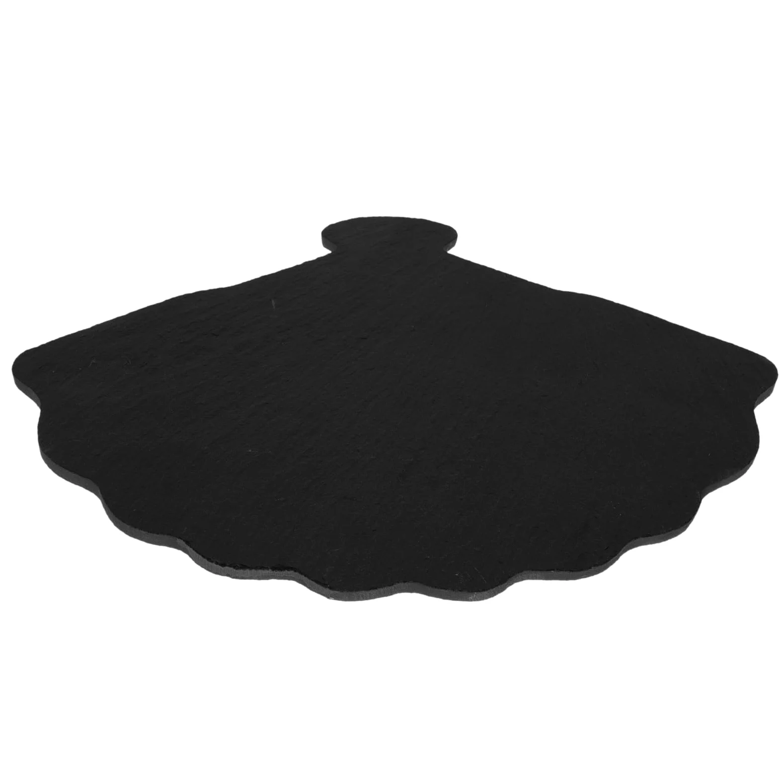 Plato Abanico para Sushi y Bistec de Pizarra Negra, Fácil de Limpiar | Restaurante Occidental y Postres, Diseño Seguro y Saludable, Uso Doméstico, Acabado Negro