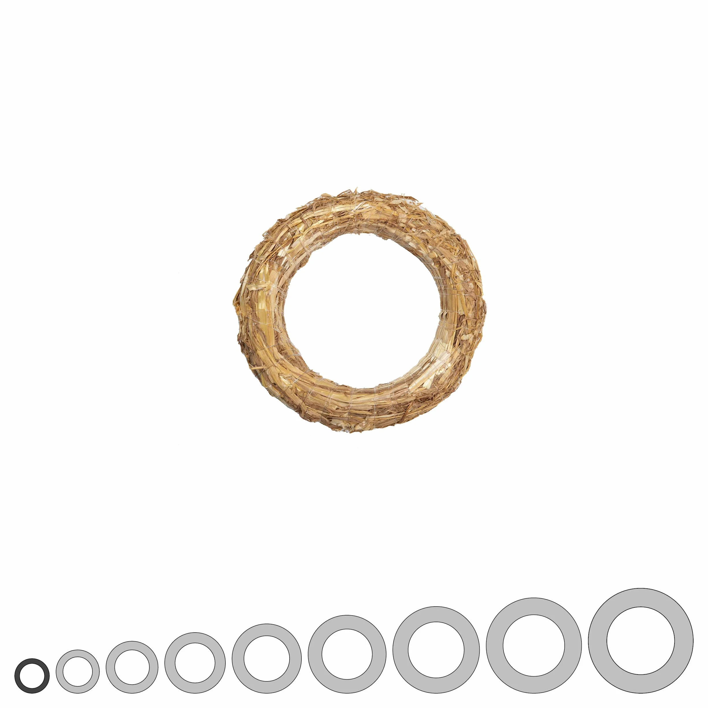 Coronas de Paja, 1 Piezas | Diámetro de 20 cm, Grueso de 3 cm | DekoPrinz | Corona de decoraciónde, decoraciónde Navidad, Corona de Paja para la personalización