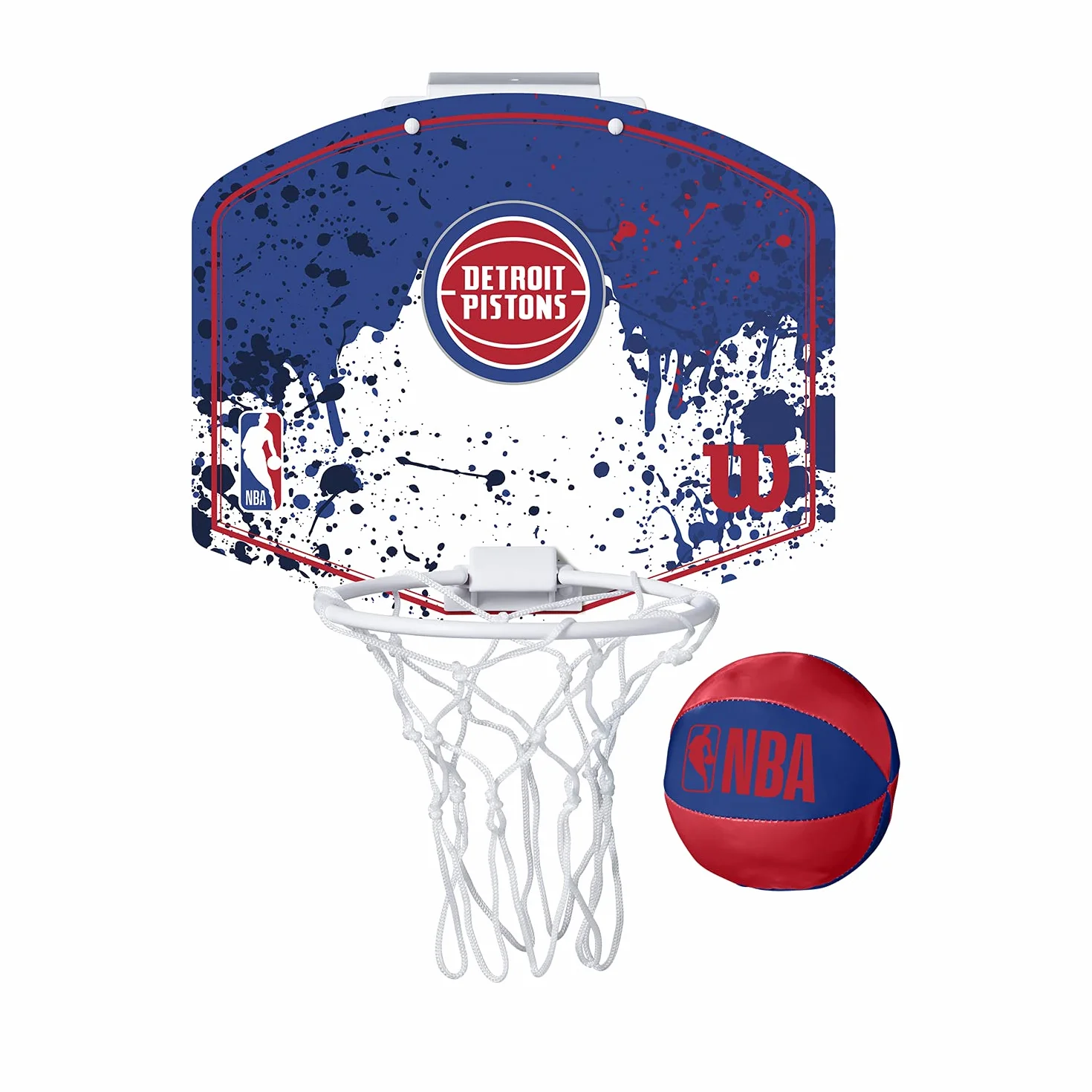 Wilson NBA Team Mini Hoop Detroit Pistons Plastic Canasta Baloncesto