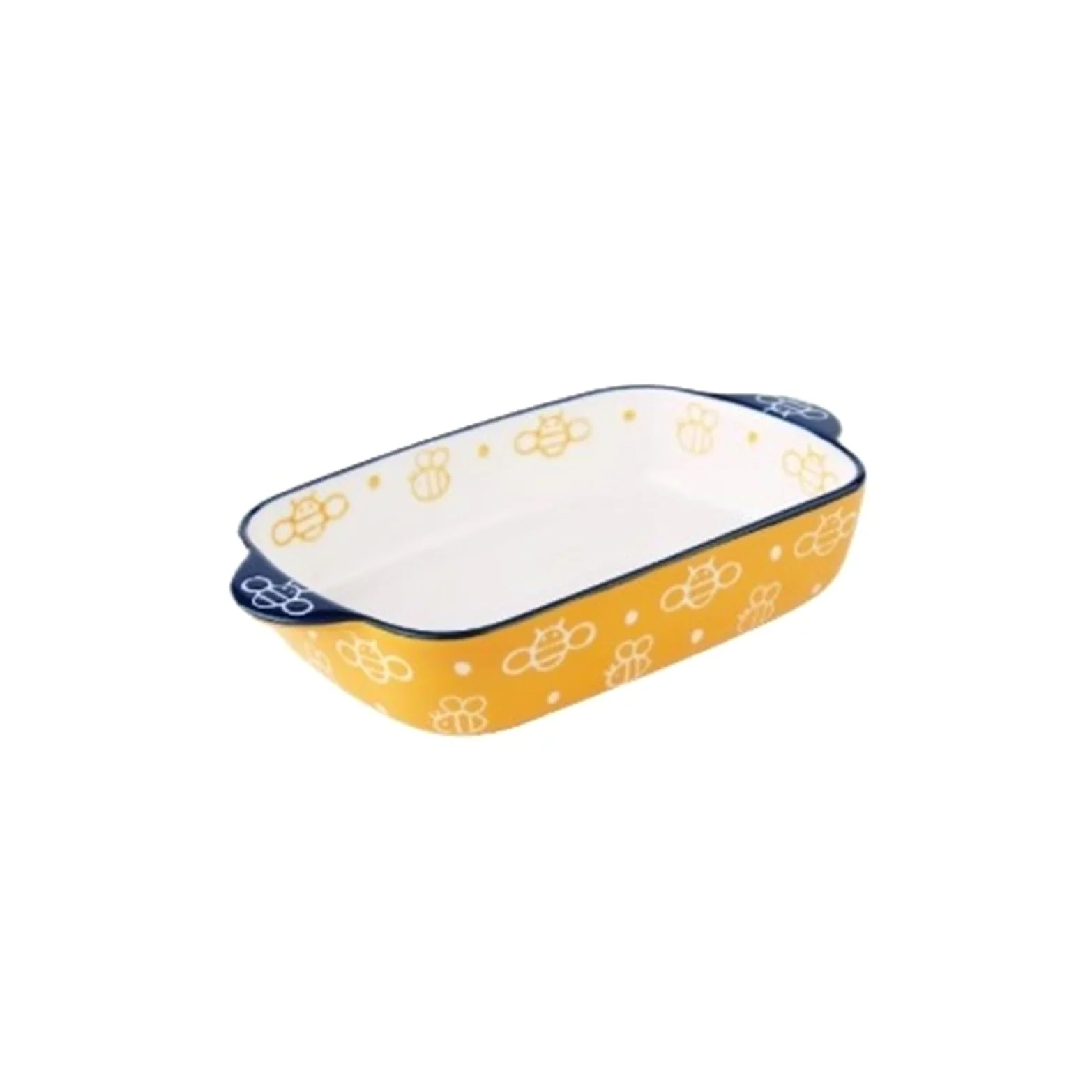 Fuente for hornear de cerámica pintada a mano con dos asas Bocadillos(XL)