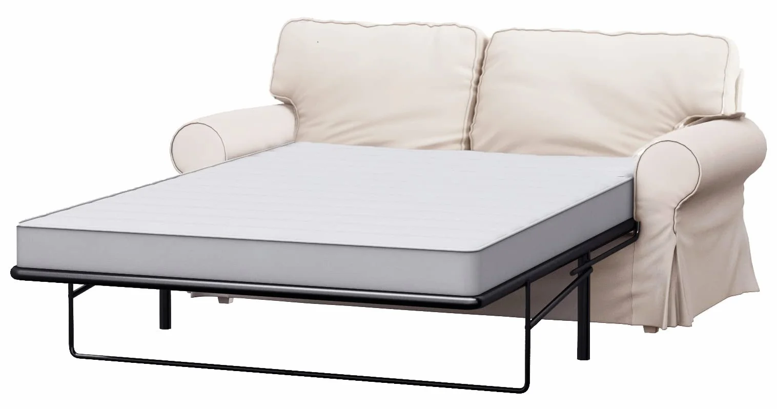 HomeTown Market Funda de sofá de Tela Duradera de Repuesto Compatible con sofá IKEA Ektorp. Solo Funda. Sofá no Incluido. (Cama Poliéster Ektorp Beige)