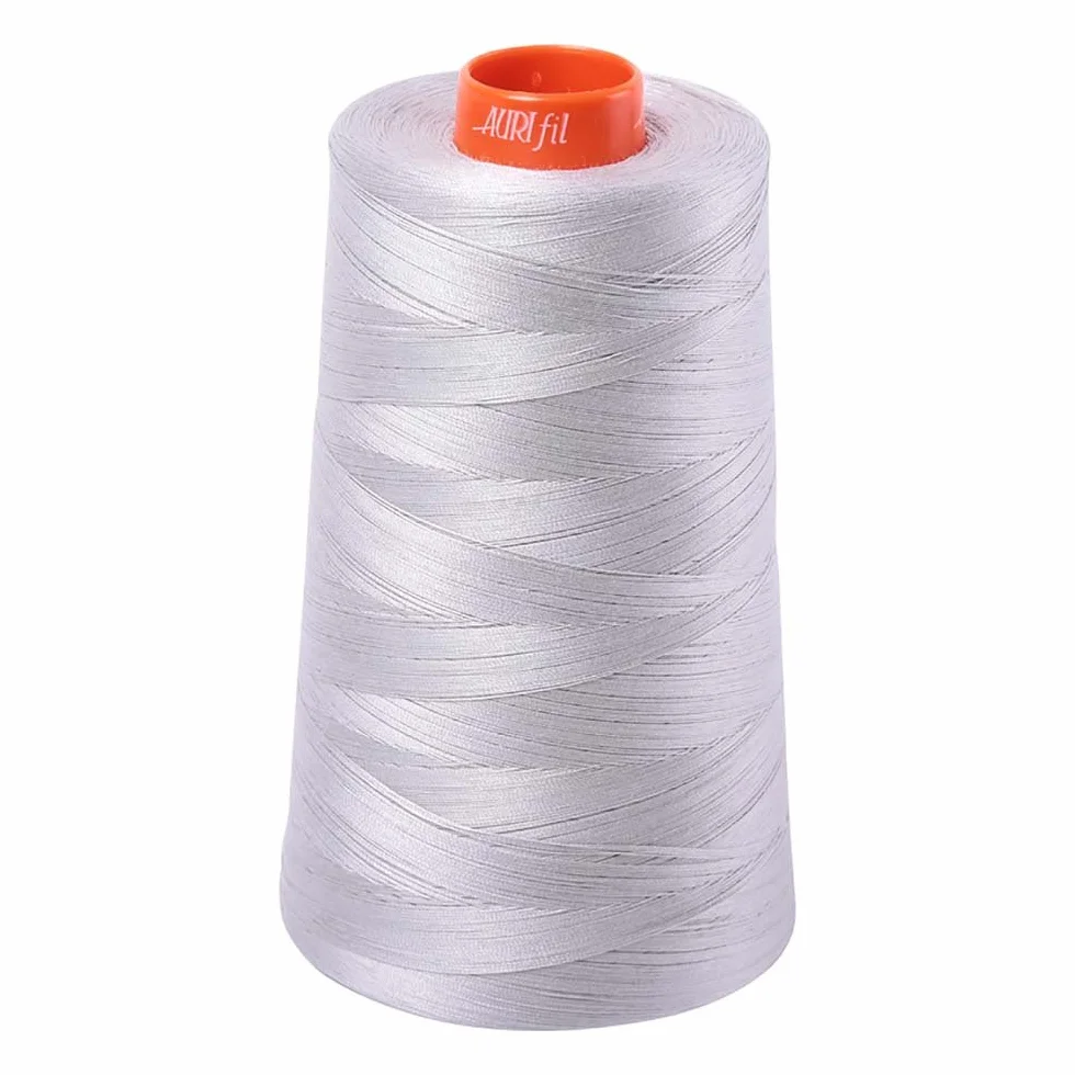 Aurifil 2615 Mako 50 Wt 100 % Hilos de Algodón para Bordar, Cono de Aluminio de 6,452 Yardas