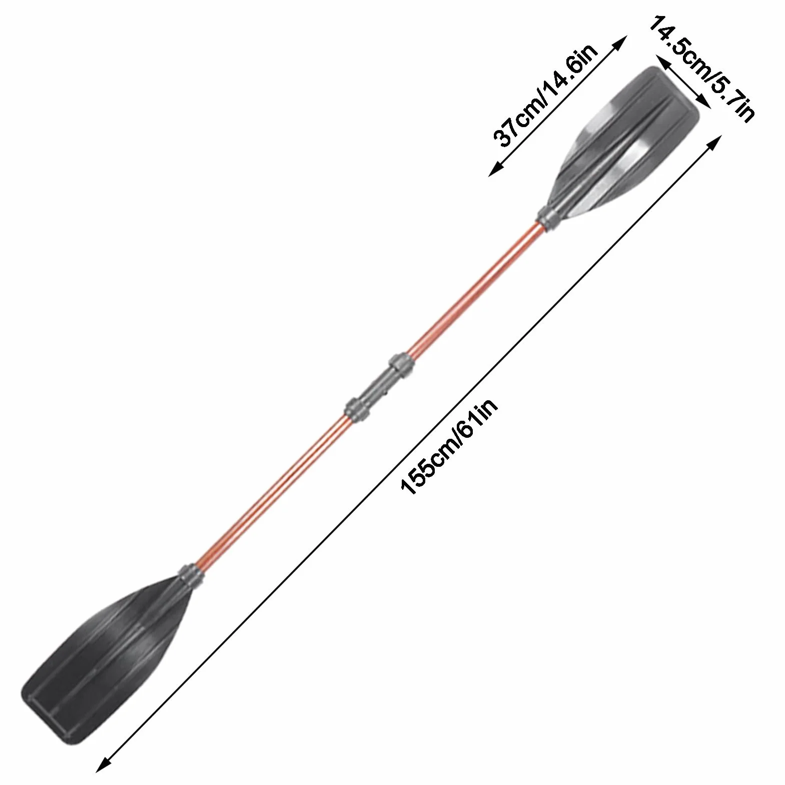 2PCS Remos para Kayak Desmontables, Remo Kayak Ajustable, Pala Ajustable De Fácil Transporte para Tabla De Surf Canoa, Pala De Aluminio para Kayak Bote De Remos Canoa