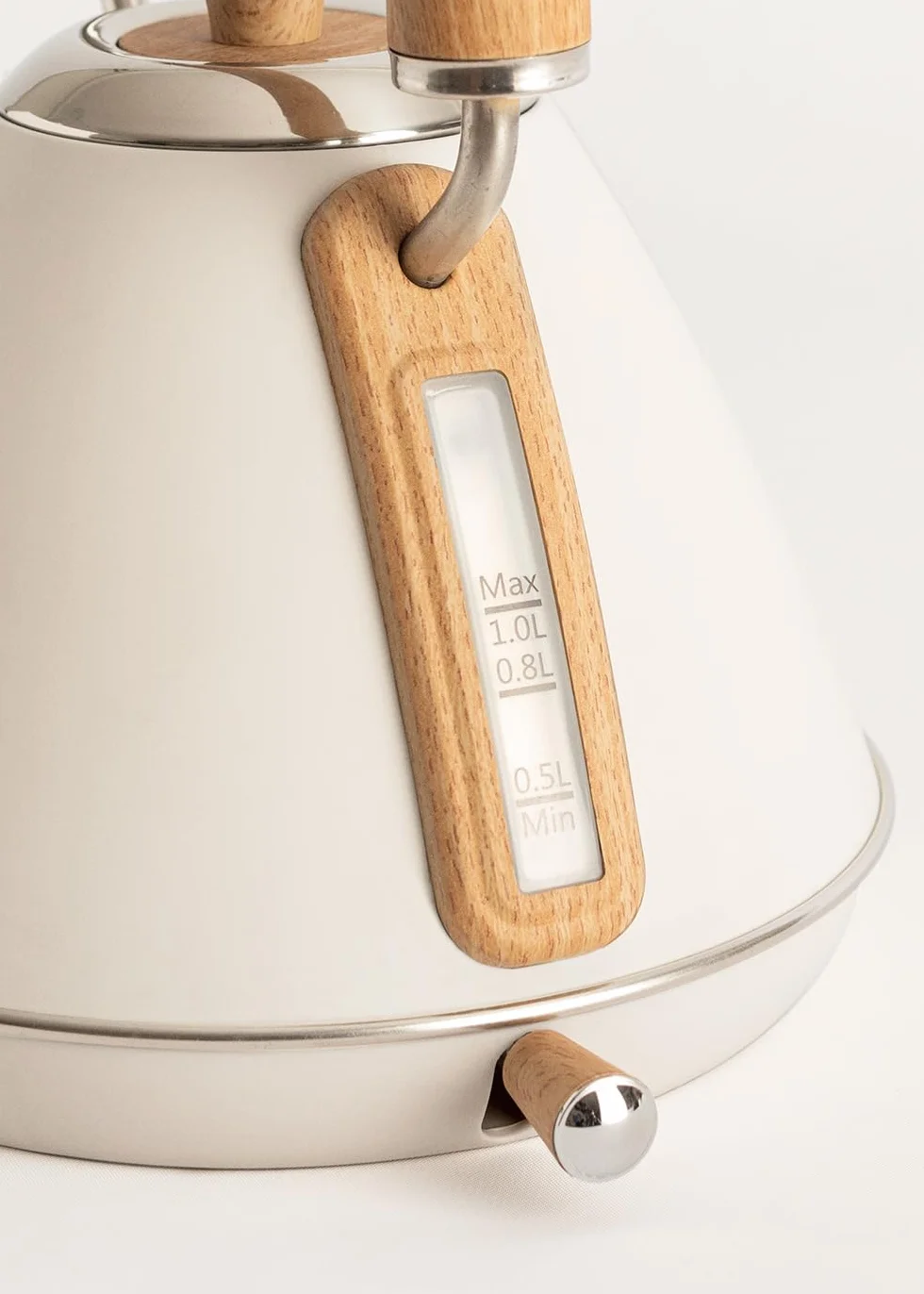 CREATE/PACK TOAST RETRO + KETTLE RETRO M/Tostadora de pan blanco roto con hervidor de agua blanco roto/Hervidor de 1 L