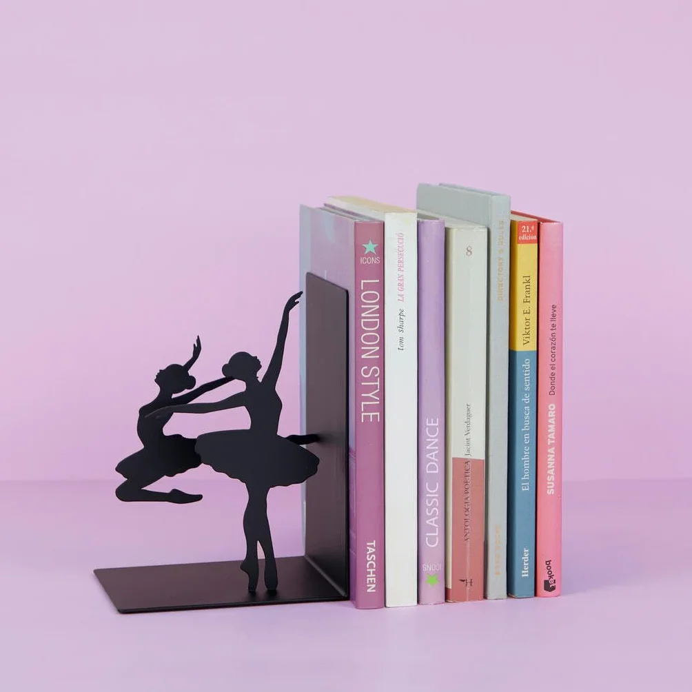 Balvi Sujetalibros Ballerina Color Negro Soporte con Base Antideslizante Metal