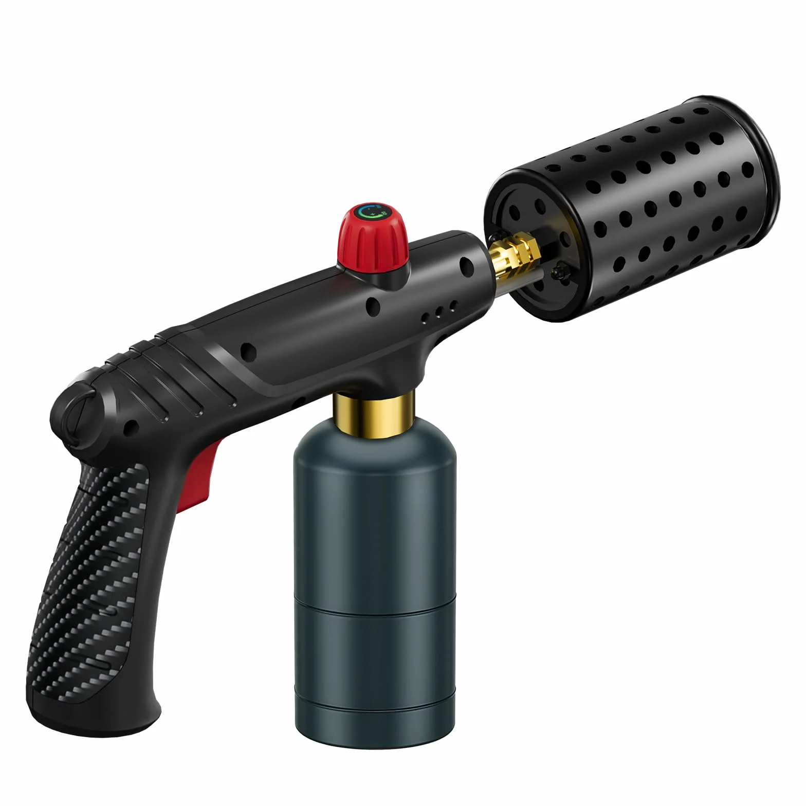 Antorcha de propano, antorcha de cocina, encendedor culinario, soplete ajustable para filetes, barbacoa, parrilla (tanque de propano no incluido) (mango de fibra de carbono)