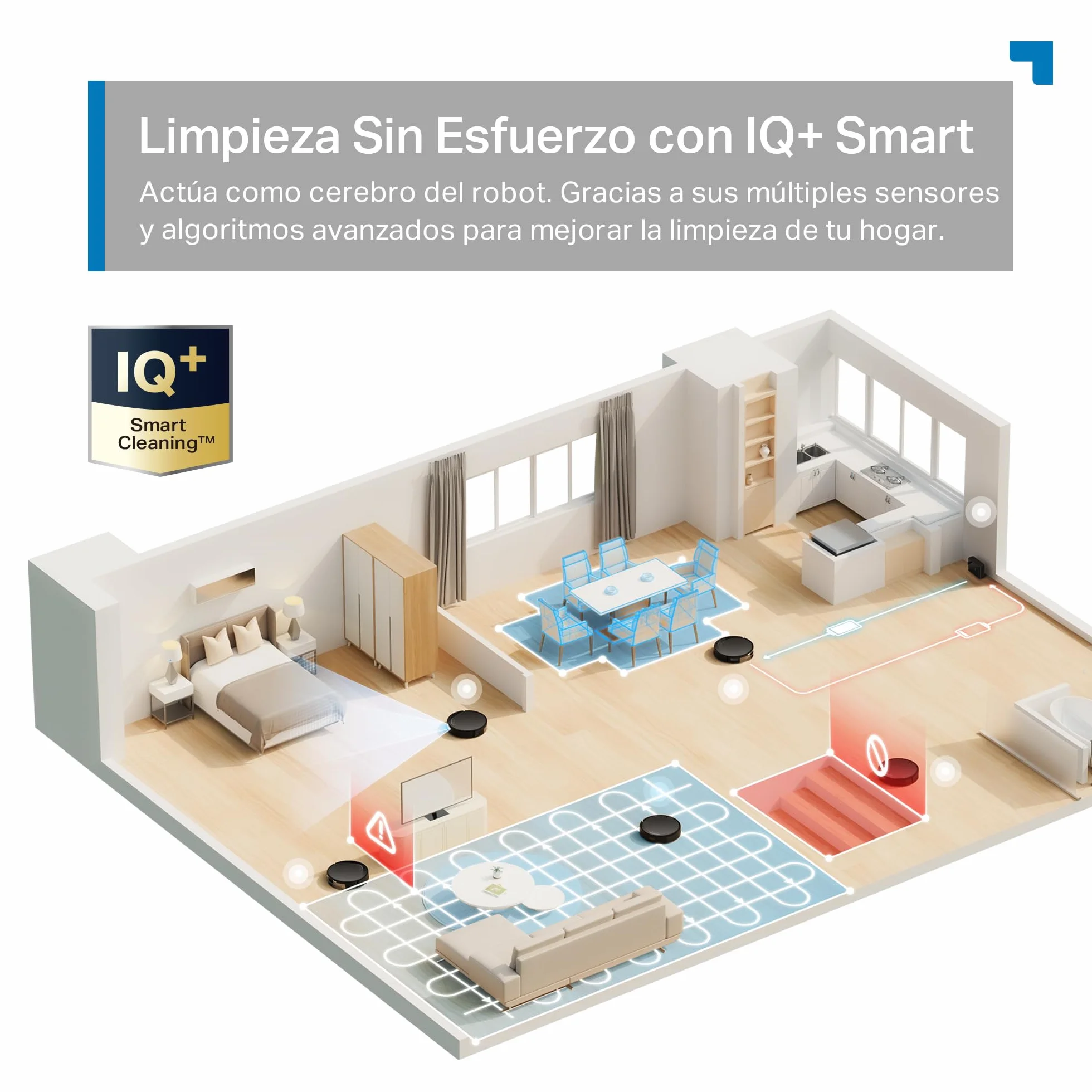 Tapo RV20 MAX – Robot Aspirador y Friegasuelos 4 en 1, Ultrasucción 5300Pa, Navegación LiDAR MagSlim, Limpieza Inteligente IQ+, Diseño Ultrafino 83mm, Limpieza Personalizable con App, Alexa y Google