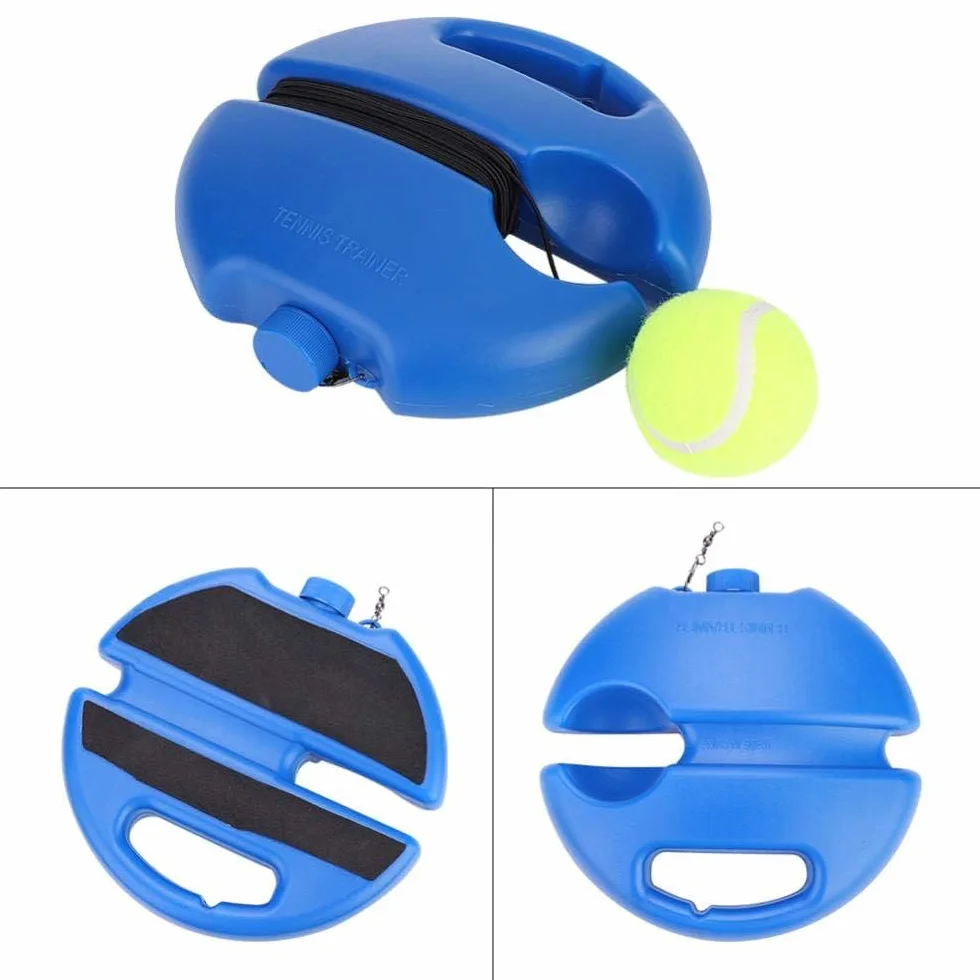Alomejor Entrenador de Pelotas de Tenis Baseboard de Tenis con una Cuerda y 1 Pelota de Entrenamiento Práctica de autoaprendizaje de Tenis Herramienta de Entrenamiento para niños principian