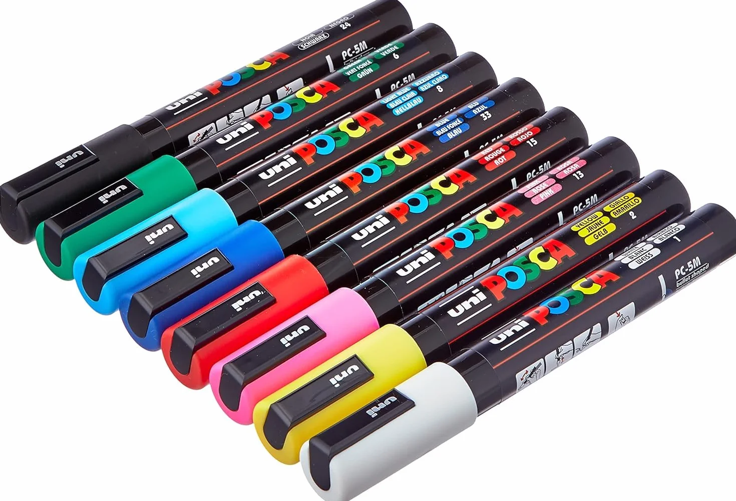 UNI Posca Set PC 5M Basic - Pack 8 rotuladores