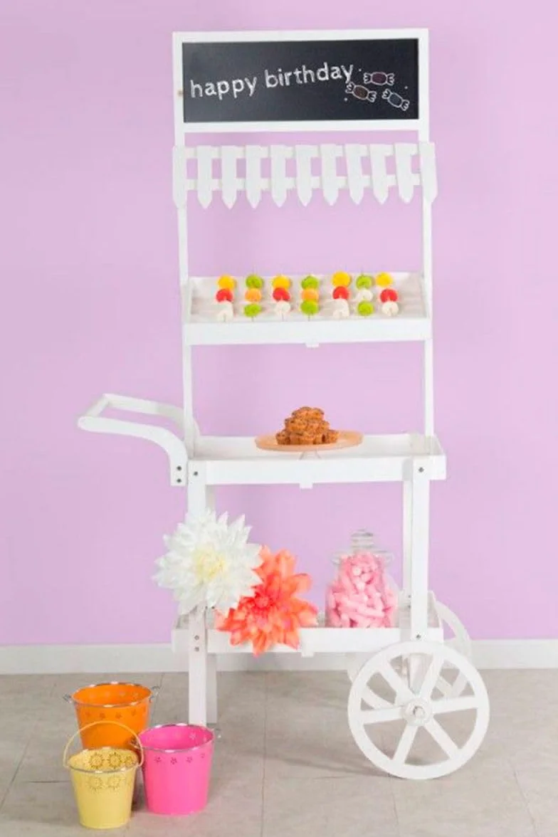 Regalos Miguel - Carritos Candy Bar - Carrito Candy Bar Madera Envejecida Sugar