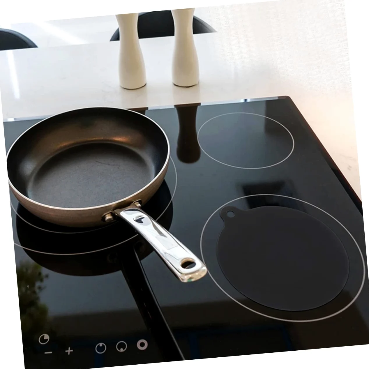 HANABASS 10piezas Protector De Inducción De Silicona y Antideslizante para Cocinas y Superficies Fácil De Limpiar