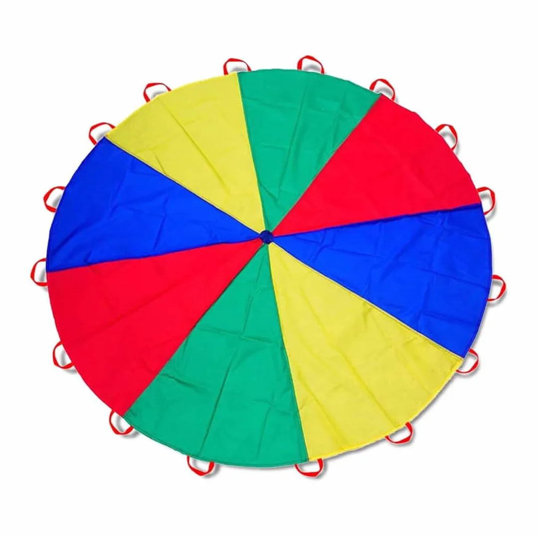 Gran Tienda De Paracaídas Arcoíris, Juguete De Paracaídas 3 M Con 12 Asas Para Niños