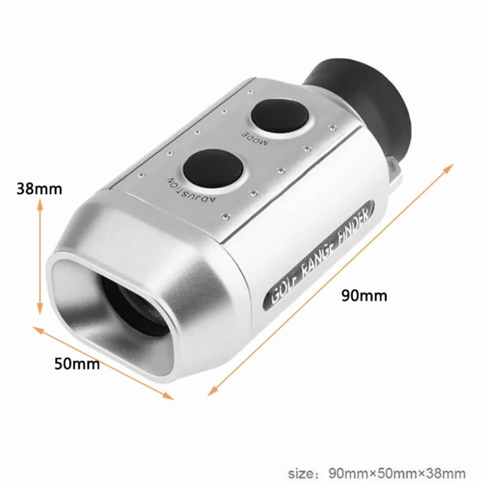 Telémetro de Caza Monocular Impermeable 5-600 M con Pantalla Digital Medidor Distancia Láser