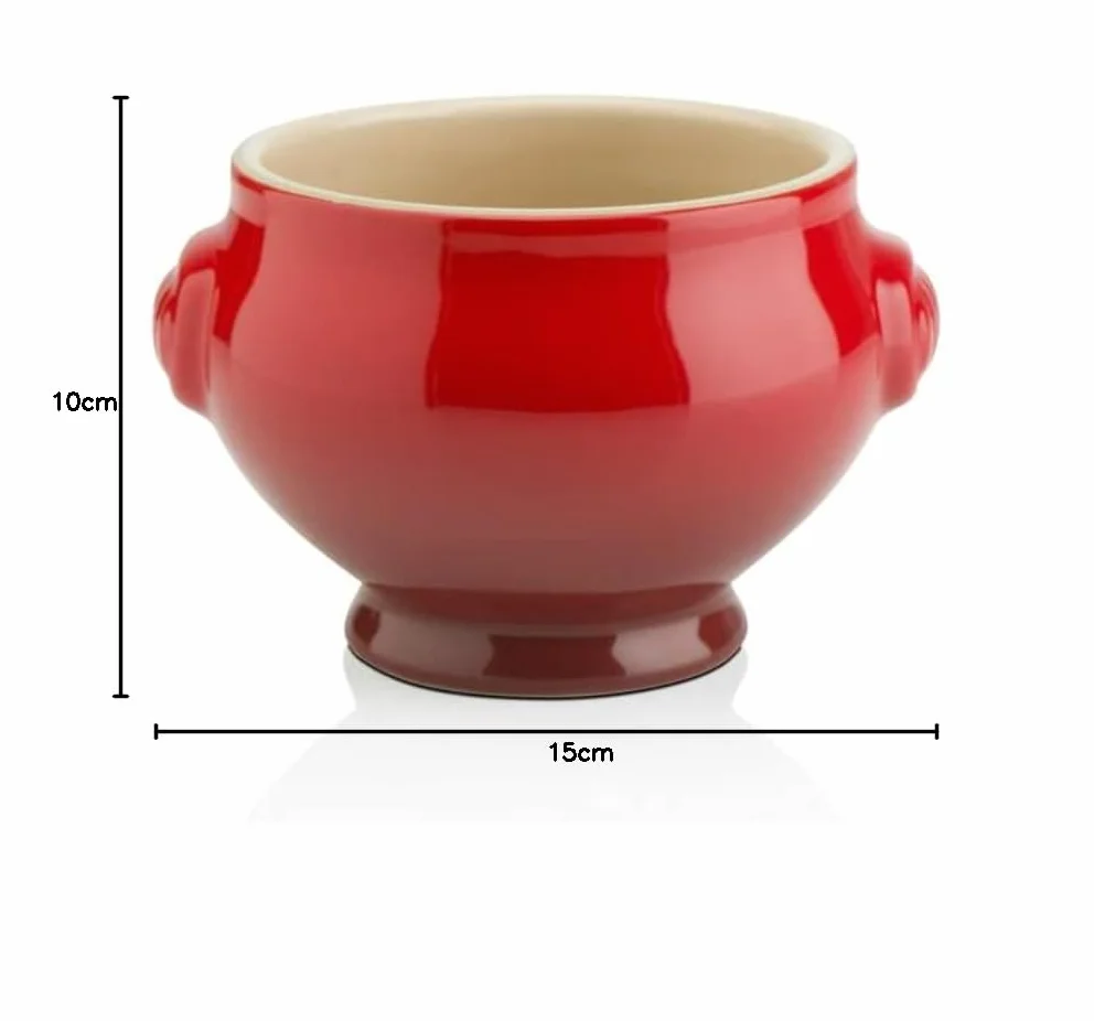 LE CREUSET Set de 2 soperas de cerámica de gres, Cereza, 91017511060000
