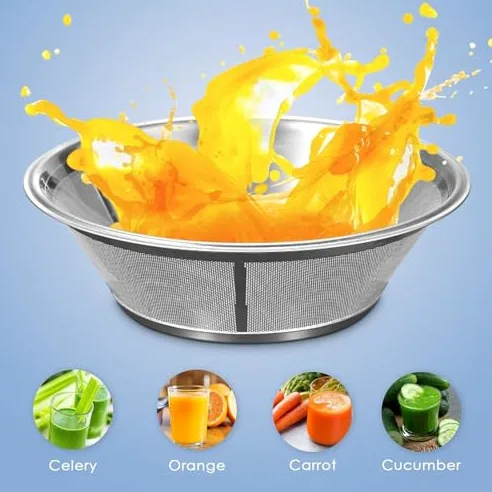 Licuadora de prensado en frío de 1000 ml con función de reversa, extractor masticador de baja velocidad de 50 RPM para frutas enteras, licuadora lenta de fácil limpieza para uso doméstico y de cocin