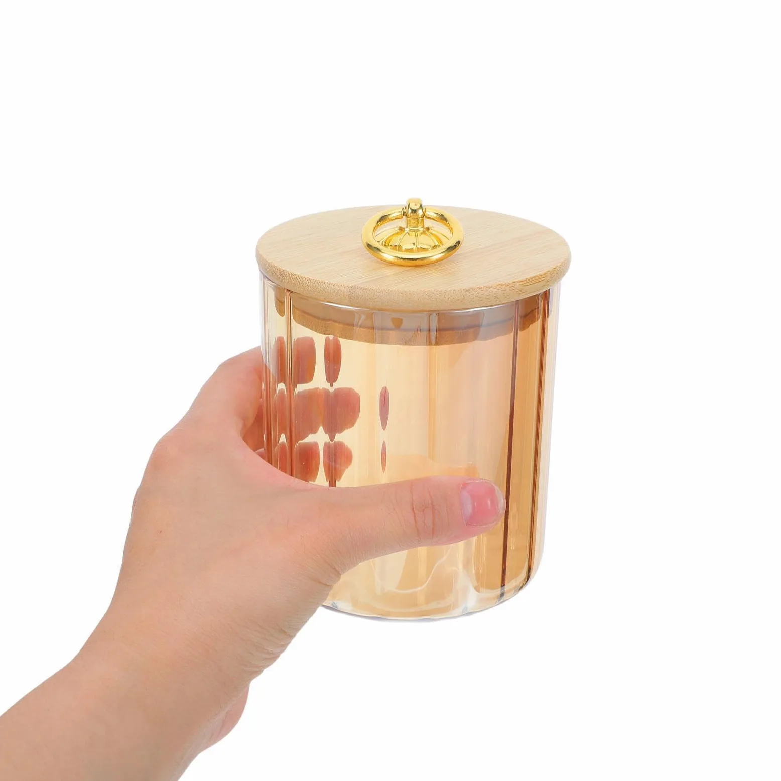 Gatuida 3 Piezas Recipiente de Vidrio con Tapa Hermética para Almacenar Alimentos, Diseño Vintage con Tapa de Madera, Capacidad 750ml Adecuado para Uso Diario en Cocina
