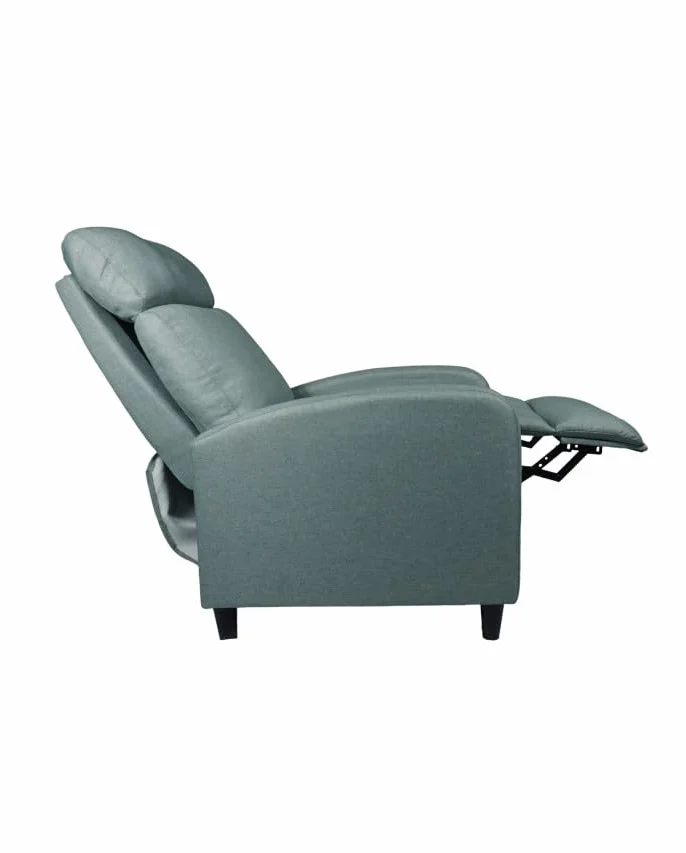 Home Heavenly® - Sillón Relax reclinable Manual Nexus Sofá Individual. Butaca para salón con reposapiés, Compacto. Sistema por Empuje. Verde Agua