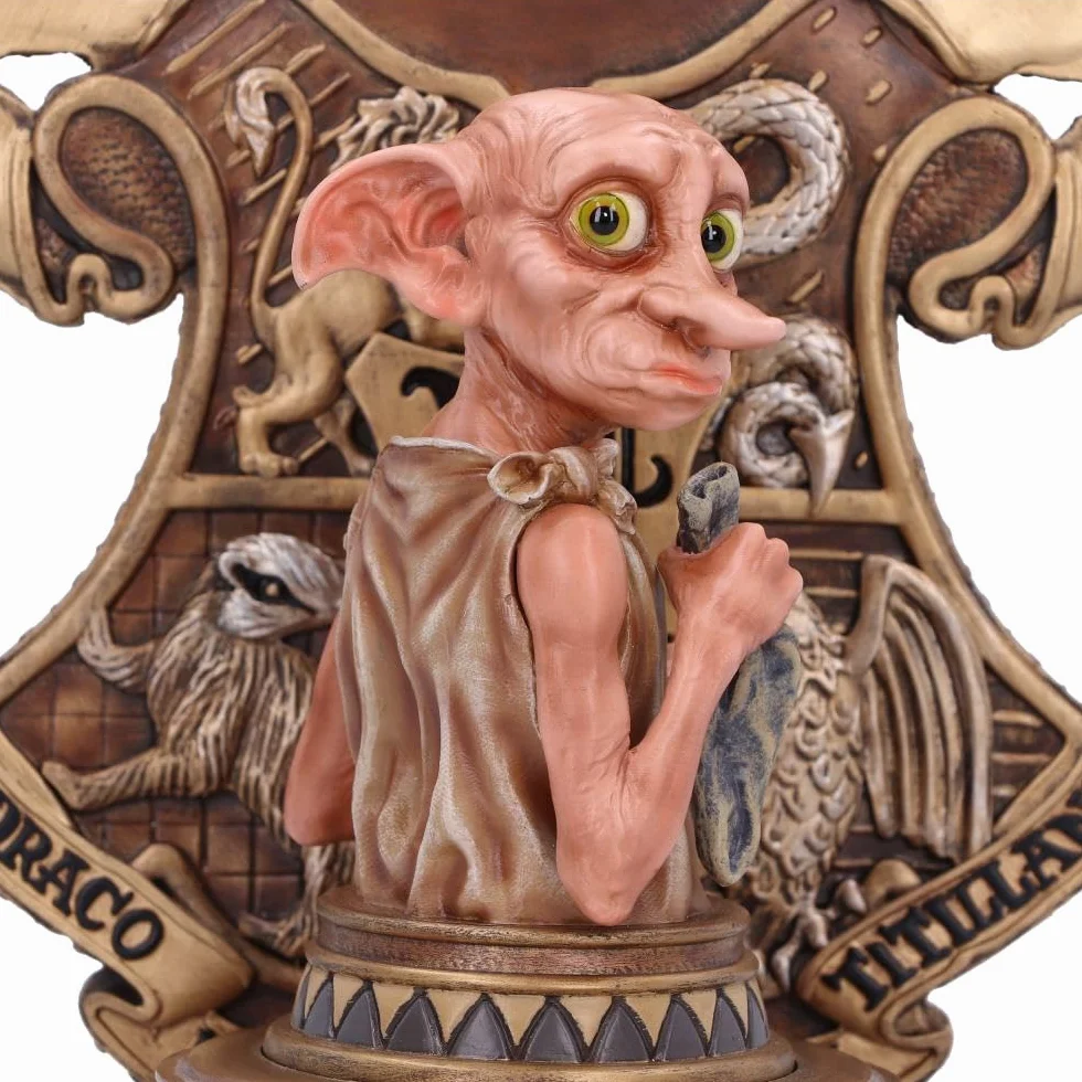 NEMESIS NOW Sujetalibros con Licencia Oficial de Harry Potter Dobby, Dorado, 20 cm