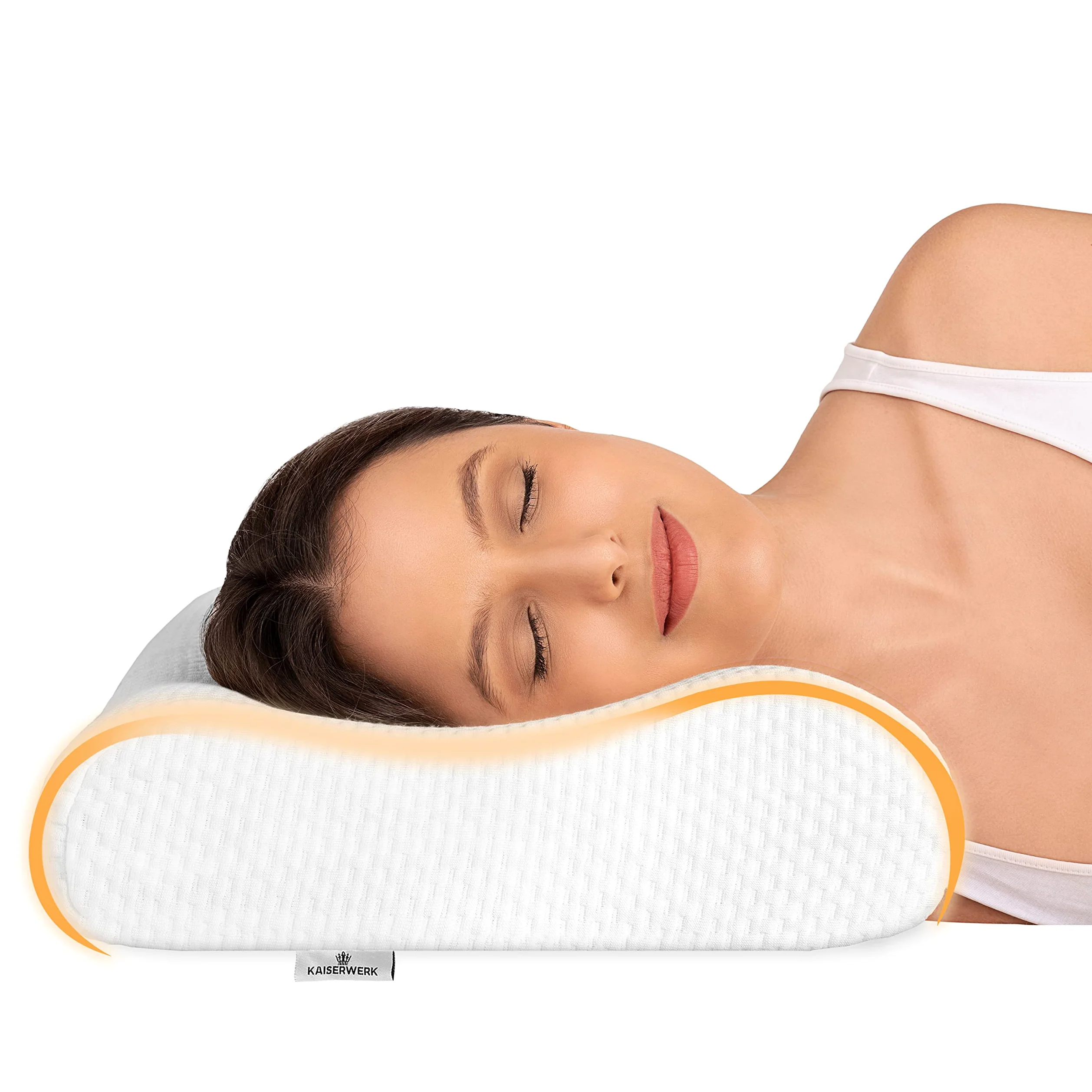 Almohada suave y de apoyo – Almohada ergonómica de espuma viscoelástica para un sueño más reparador y agradable – 9 cm/12 cm de altura
