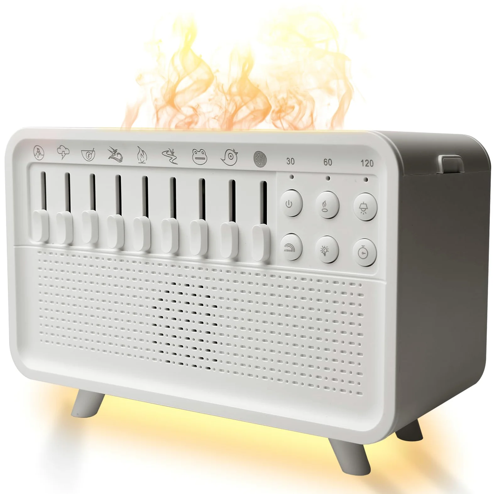 Humidificador de máquina de ruido blanco - Min - 8 sonidos naturales - Función temporizador - Para dormir en casa, plantas, oficina, en