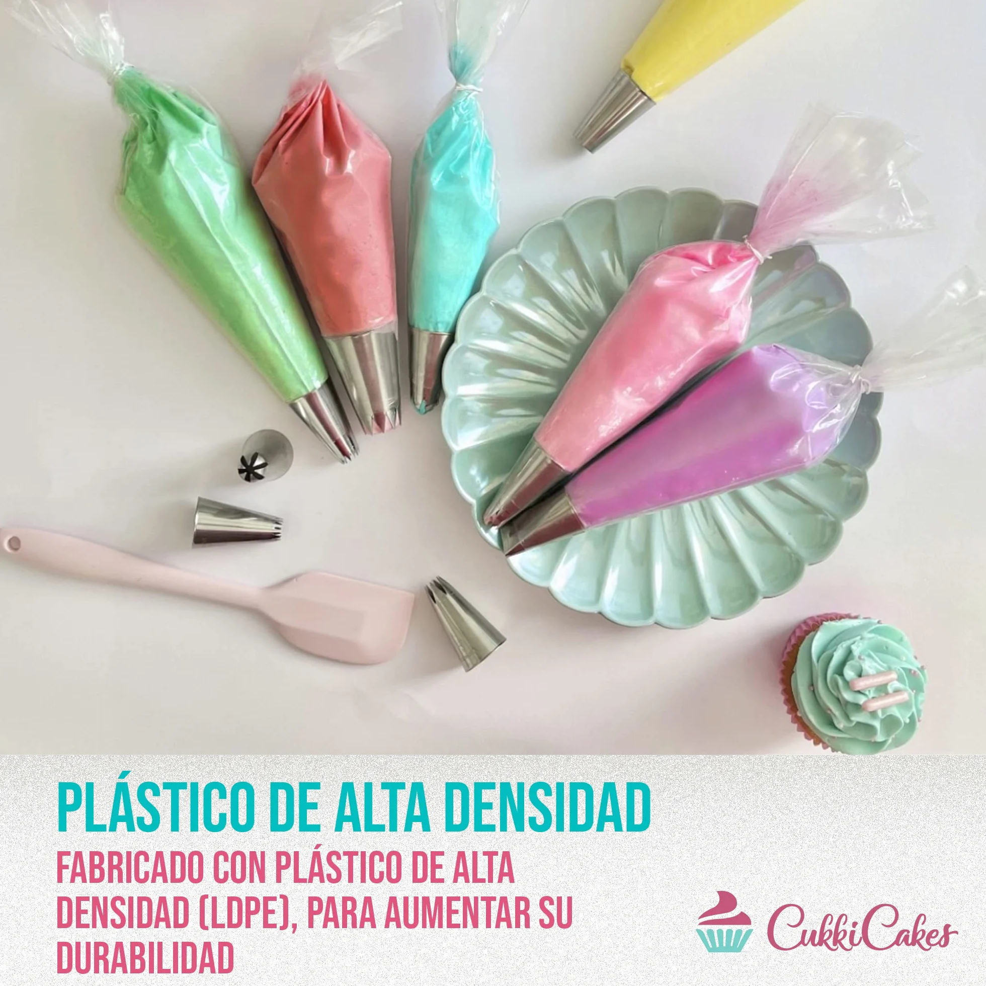 100 Mangas Pasteleras Desechables Profesionales (Tamaños: 30/40/47/53cm) - 100% Reciclables – Capa Extra Gruesa (0.08mm)