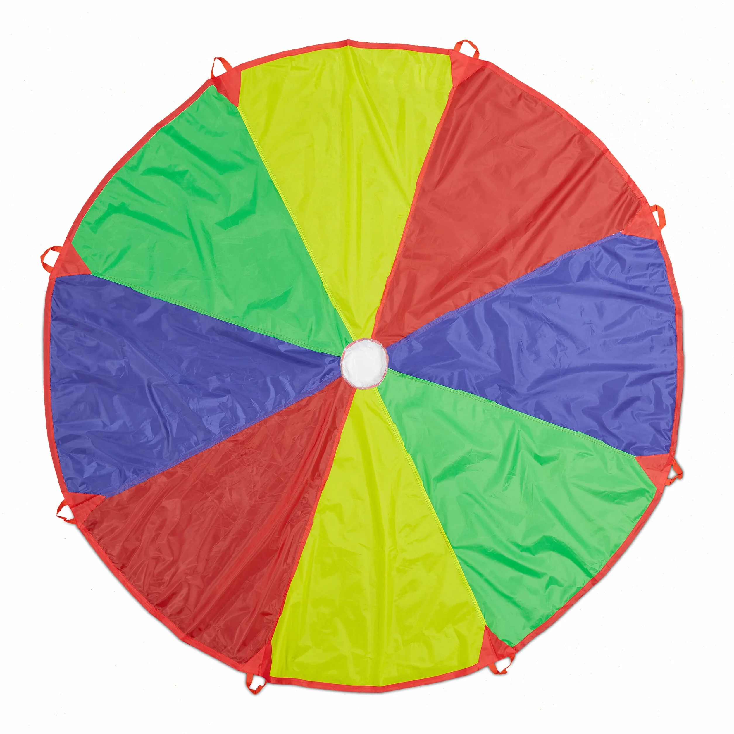 Relaxdays Juego de Paracaídas para Niños Ø 2 m 8 Asas Multicolor