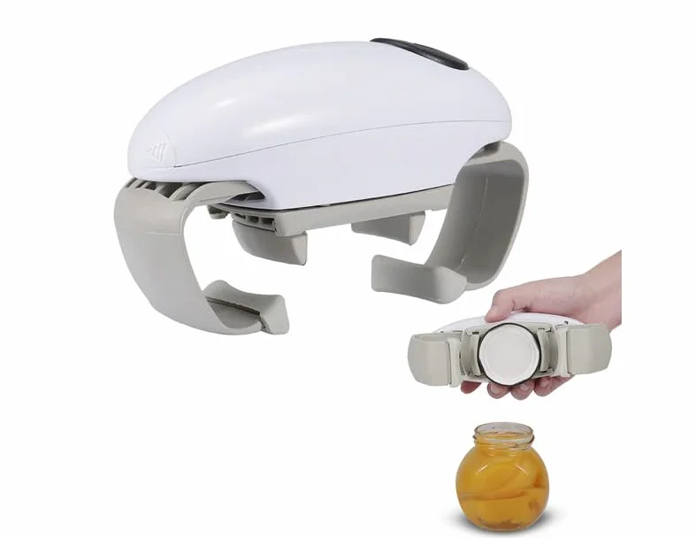 Abridor de tarros eléctrico automático con un solo toque, herramienta de apertura de botellas, herramientas de cocina para fácil y cómodo sin esfuerzo