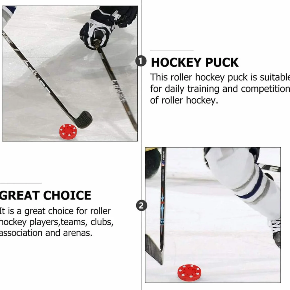 Kiuiom Puck De Hockey En Línea Para Suelo, Rojo