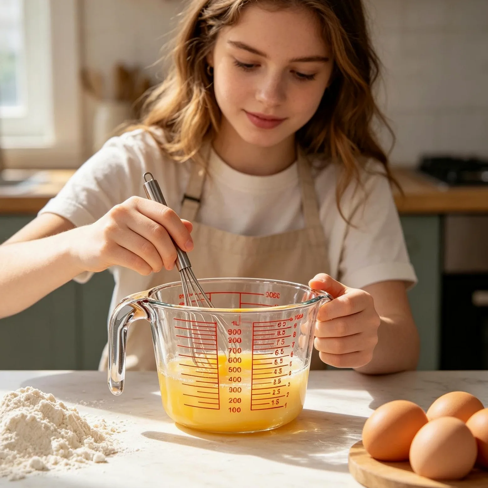 Vasos Medidores De Vidrio Recipiente de Medición Portátil Transparente y | Recipiente Medidor De Vidrio Para Preparación Comidas Cocinar Hornear Cocina Hogar Y Casa Y Interior Alimentos
