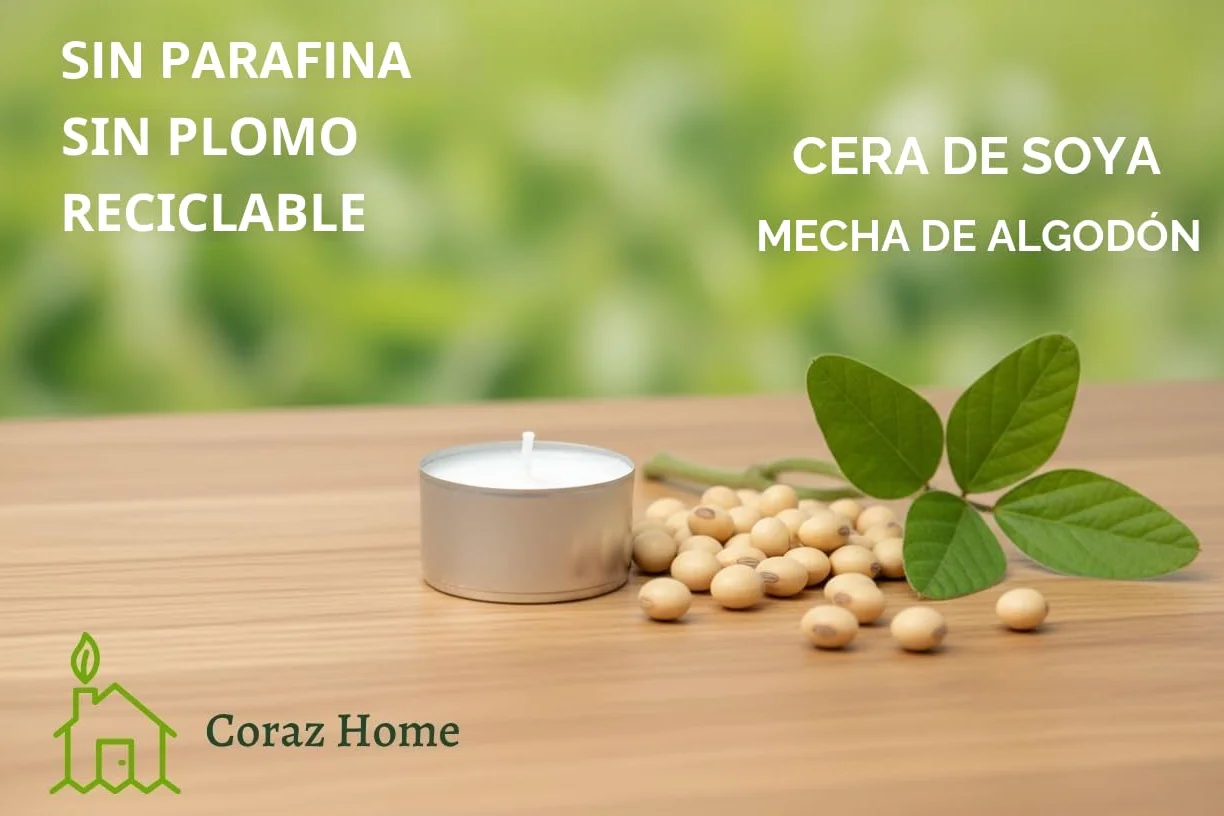 Velas de té naturales sin perfume hechas de velas de cera de soja con 4 u 8 horas de tiempo de combustión Candlelitas Sin parafina en vaso de aluminio reciclable Sin plástico