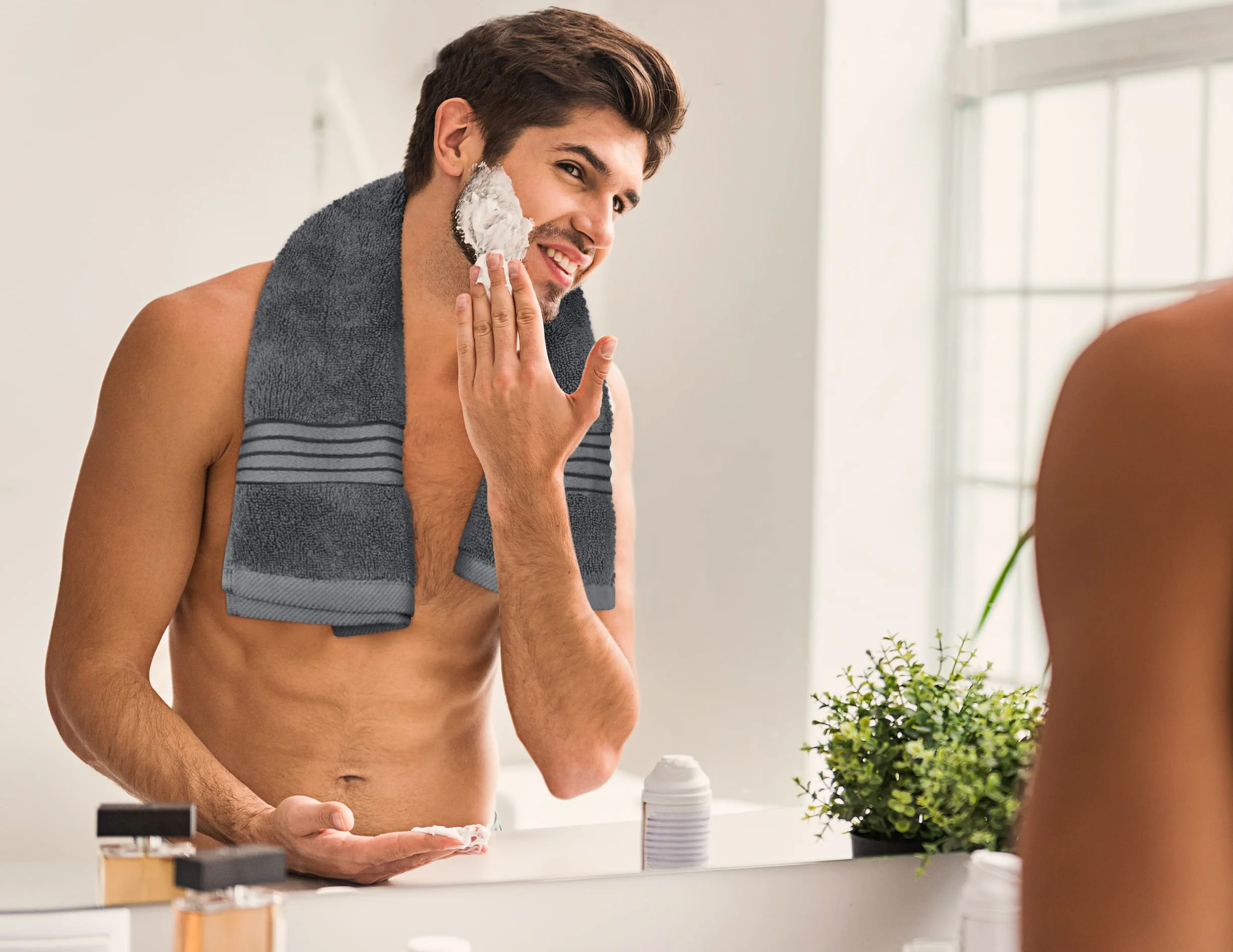 Utopia Towels Juego de Toallas Premium 8 Piezas Algodón Gris