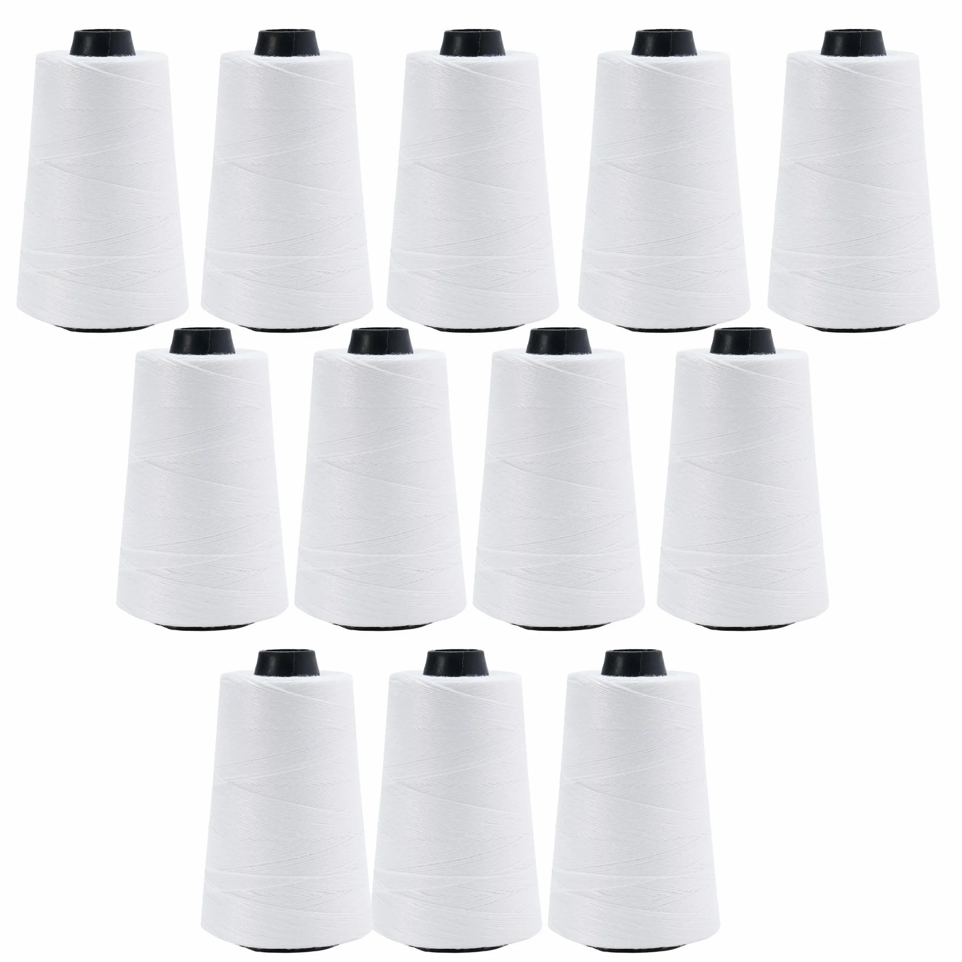 Conos de hilo en rollo de 3600 pies para cierre de costura de bolsas resistente, máquinas de coser eléctricas portátiles compatibles con juego de hilos de una sola capa de alta resistencia, nailon