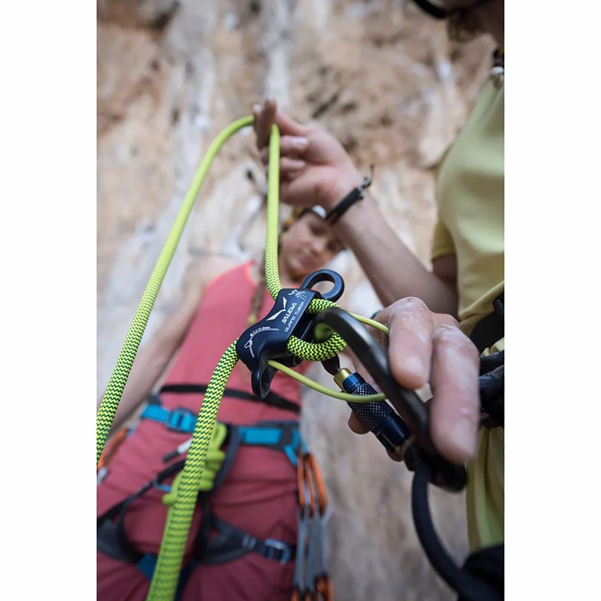 SALEWA Alpine Tuber Asegurador de Descenso Azul