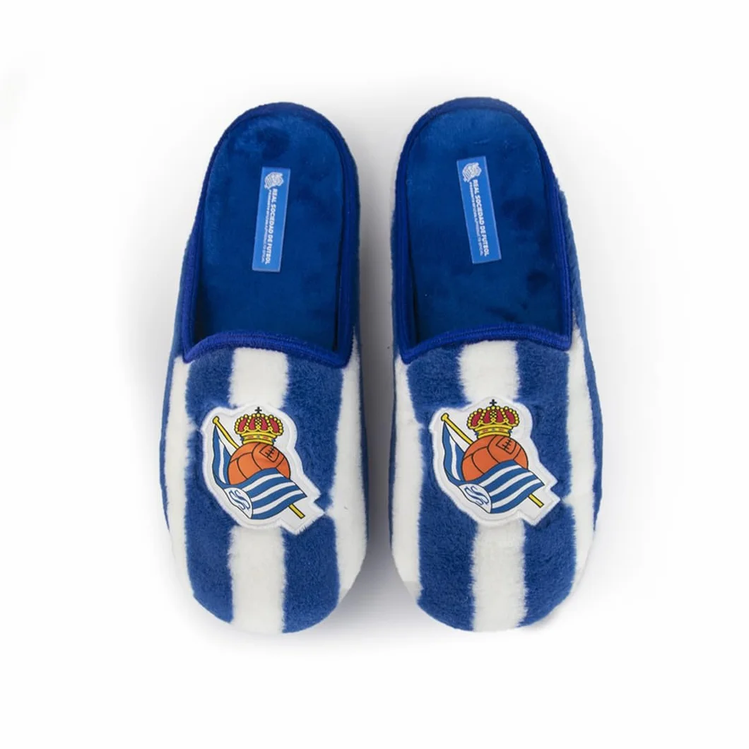 FC Real Sociedad Zapatillas de Estar por Casa con Escudo Oficial, Antideslizantes, Lavables