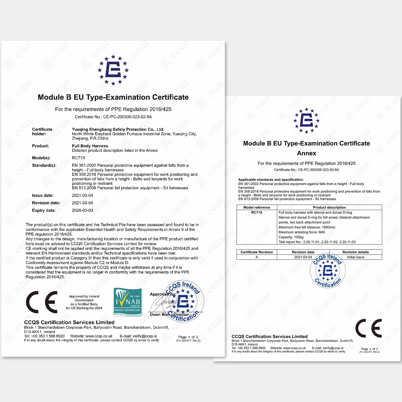 SOB Arnés de Escalada Certificado CE Corporal Completo Ajustable para Montañismo, Rapel y Rescates