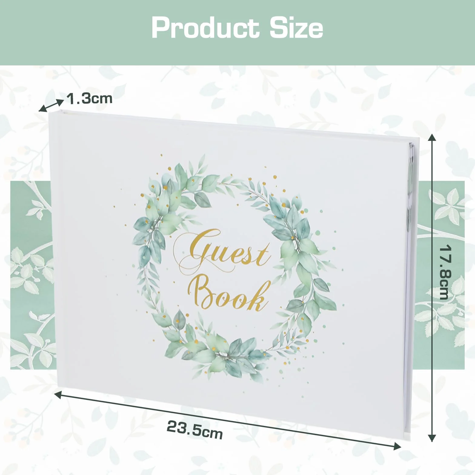 Libro de Visitas Boda Libro de Firmas Bodas Libro de Invitados - 120 páginas 23x17.8 cm diseño simple tapa dura perfecto para bodas y aniversarios