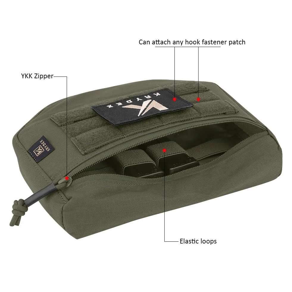 KRYDEX GEAR Dump Pouch Tactical Drop Bag for JPC CPC AVS Vest with Hook and Loop