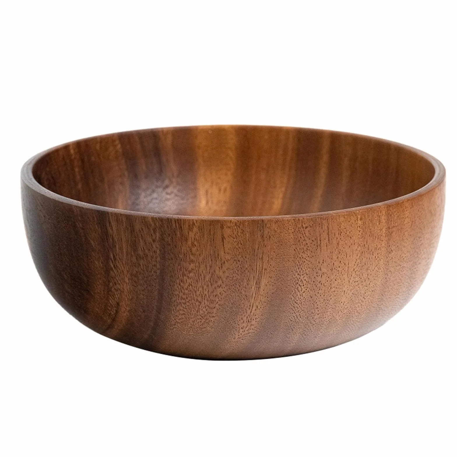 Cuenco de Madera Ensaladera redonda de madera for frutas y verduras para Vajilla de Cocina(20x7.5cm)