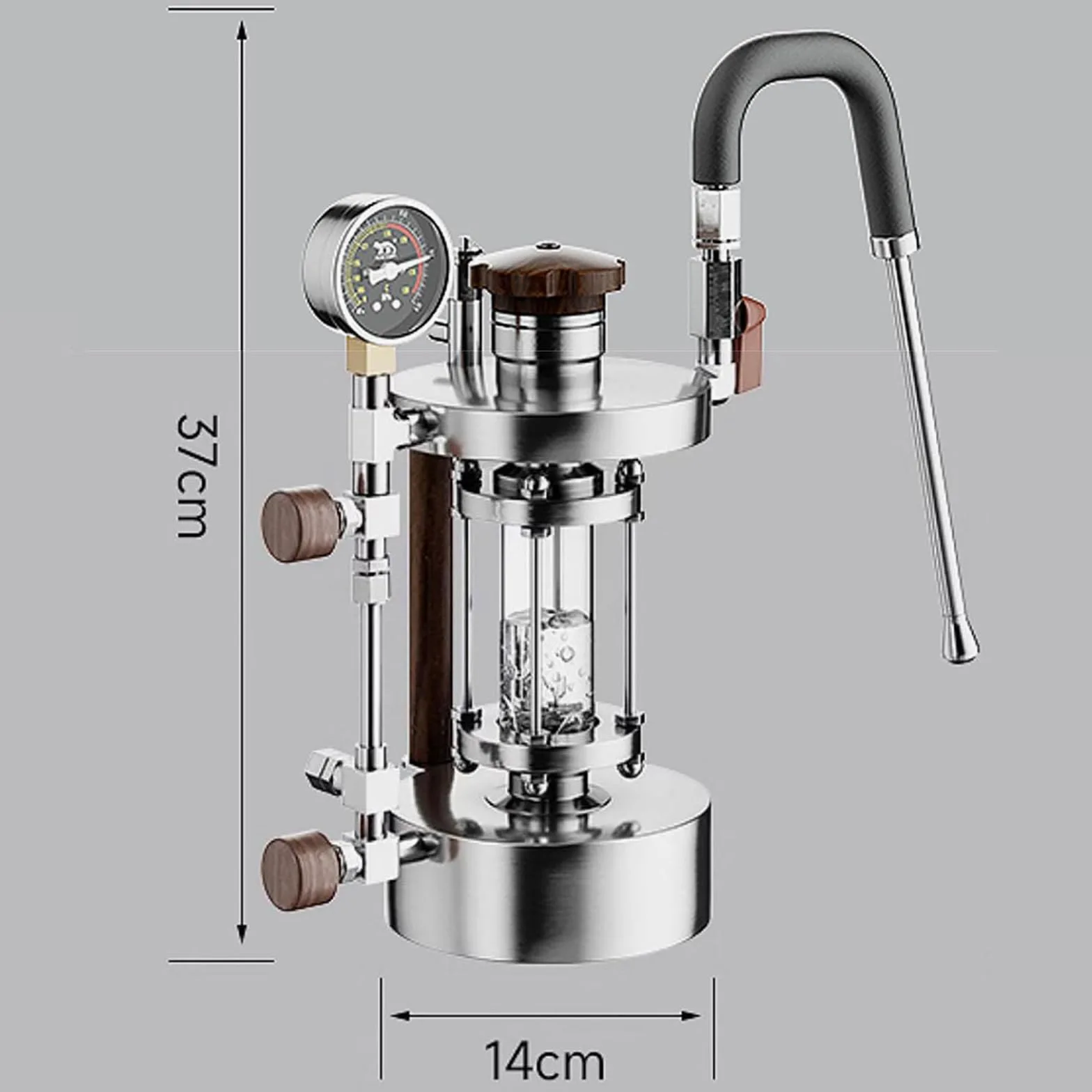 Espumador de leche portátil y vaporizador, máquina de espuma de mano, manguera ajustable, capacidad de 700 ml, presión de funcionamiento de 1 a 2,5 bar, calefacción dual para el hogar y camping