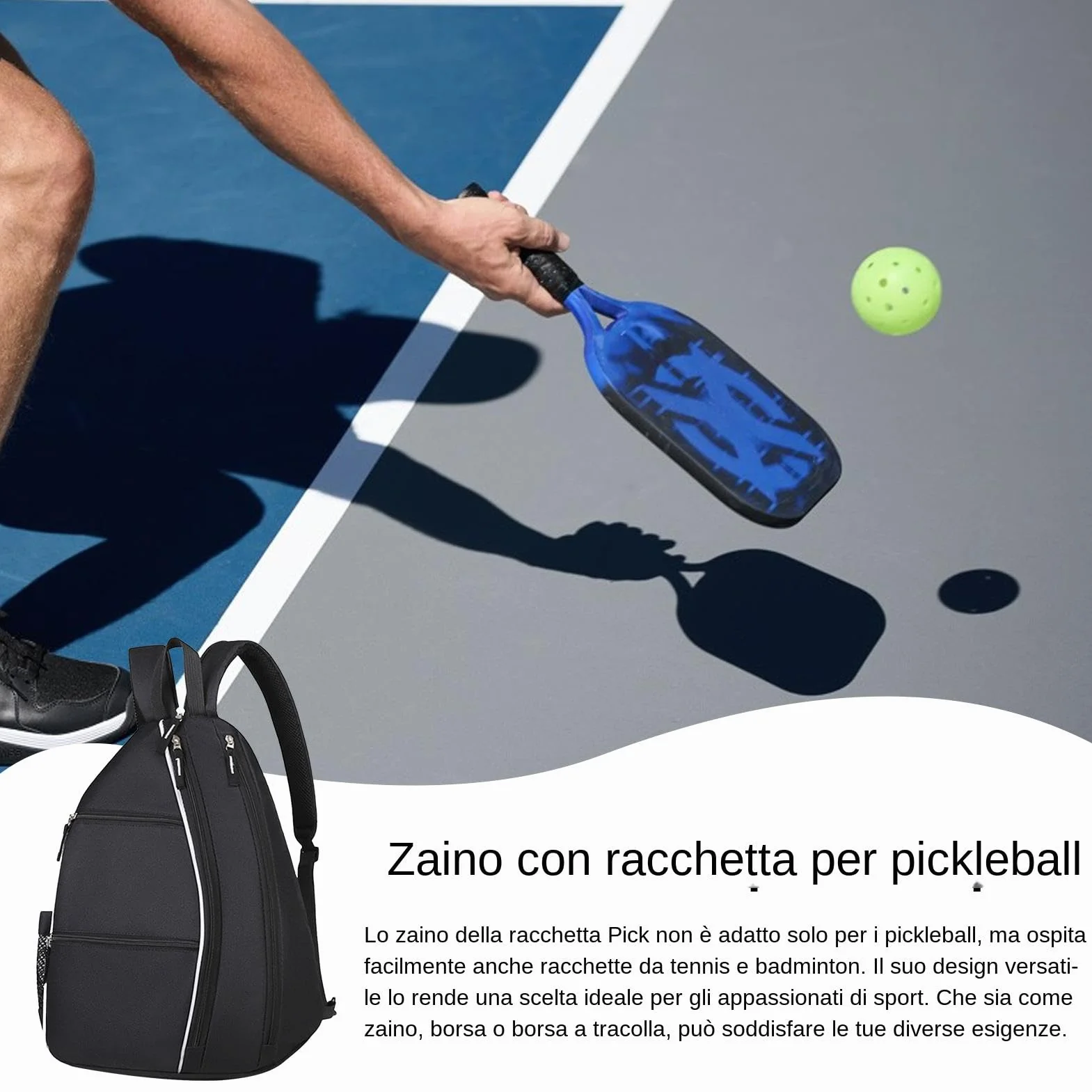 Juego de Bolsas de Bádminton y Tenis - Mochila Ligera para Raquetas, Bolsa Multifuncional Acolchada