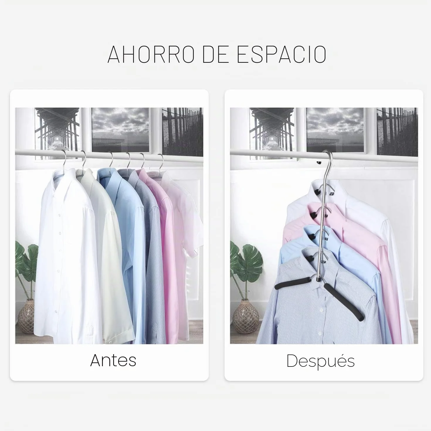 Percha, 5 en 1 Percha de Metal Mágico Multi-Función Percha Antideslizante con Esponja Multicapa de EVA Multiusos para Jeans