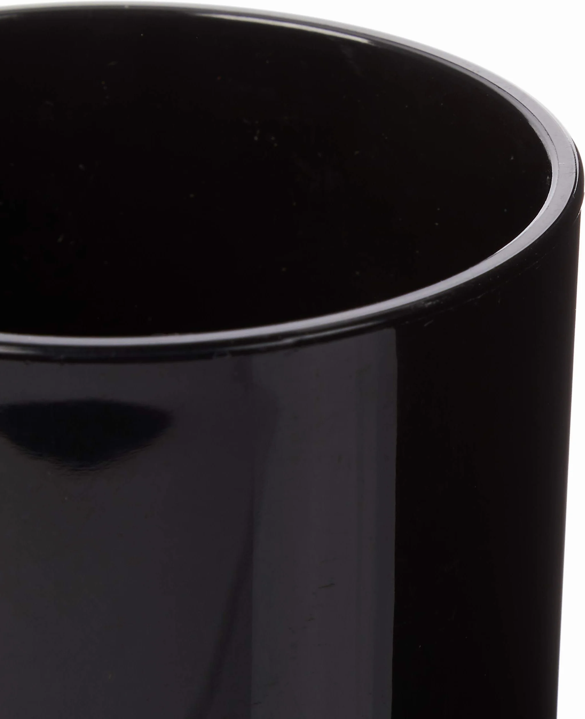 MSV - Vaso INAGUA - Diseño Elegante para baño - Ø7,1 x 10,5 cm - Negro - Ideal para artículos de Aseo - Plástico Duradero - Acabado Liso