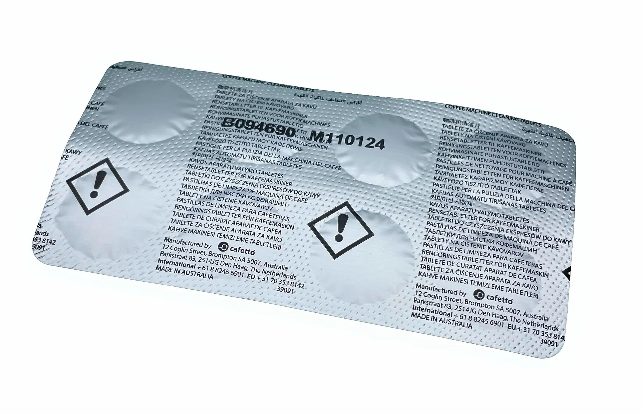 Pastillas limpiadoras para cafeteras italianas