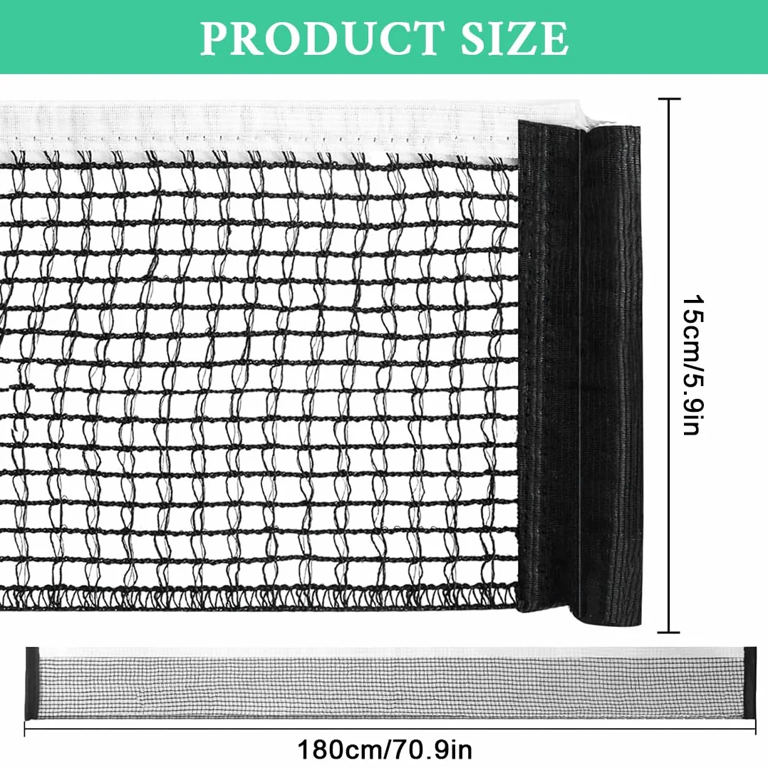Red ping pong portátil ajustable 1,81 m para mesa de billar, apto para exteriores e interiores, negro