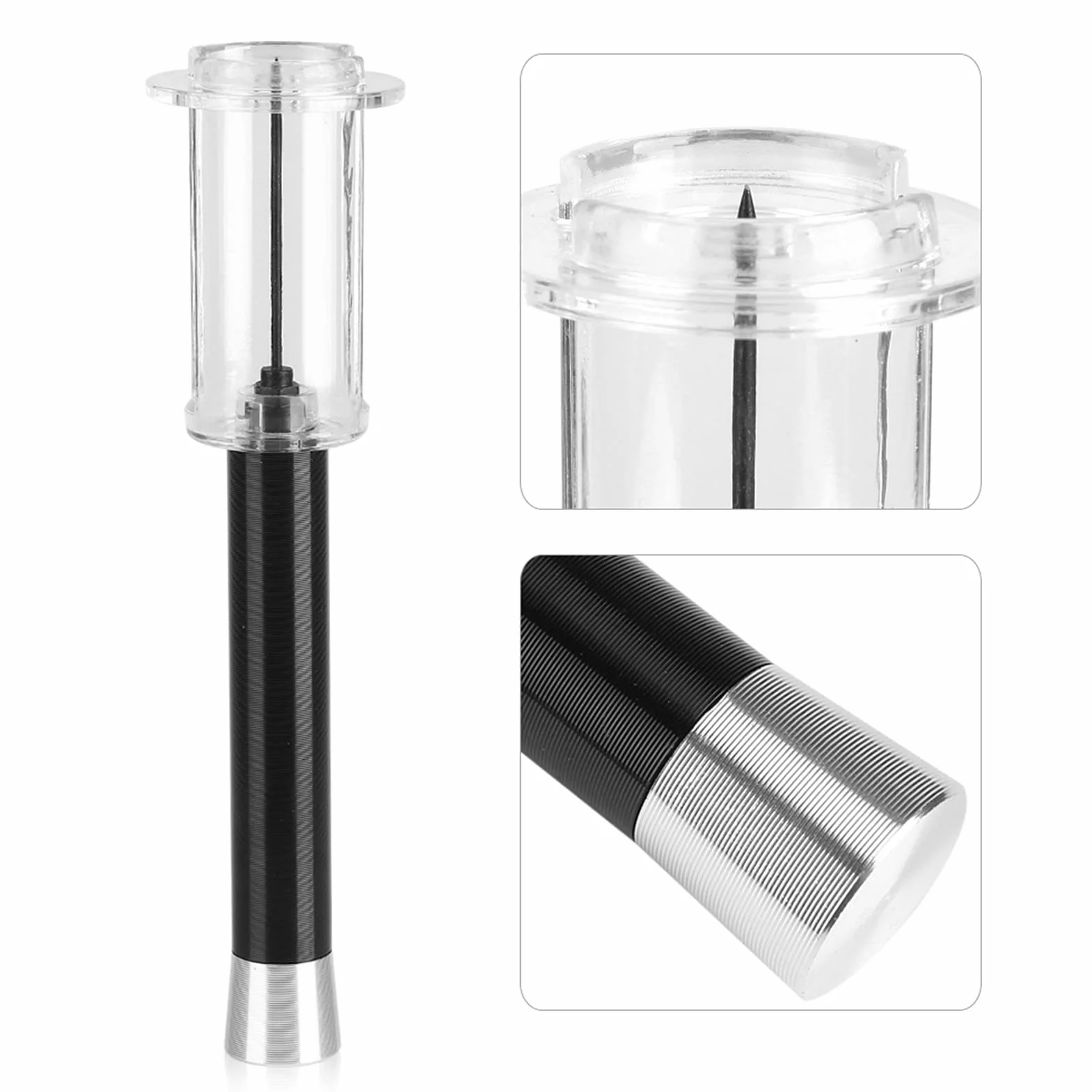 Abridor de Botellas de Vino, Sacacorchos a Presión de Aire, Abridor de Botellas con Bomba de Presión de Aire, Abridor de Botellas, Abridor de Vino Tinto, Abridor de Vino, (BLACK)